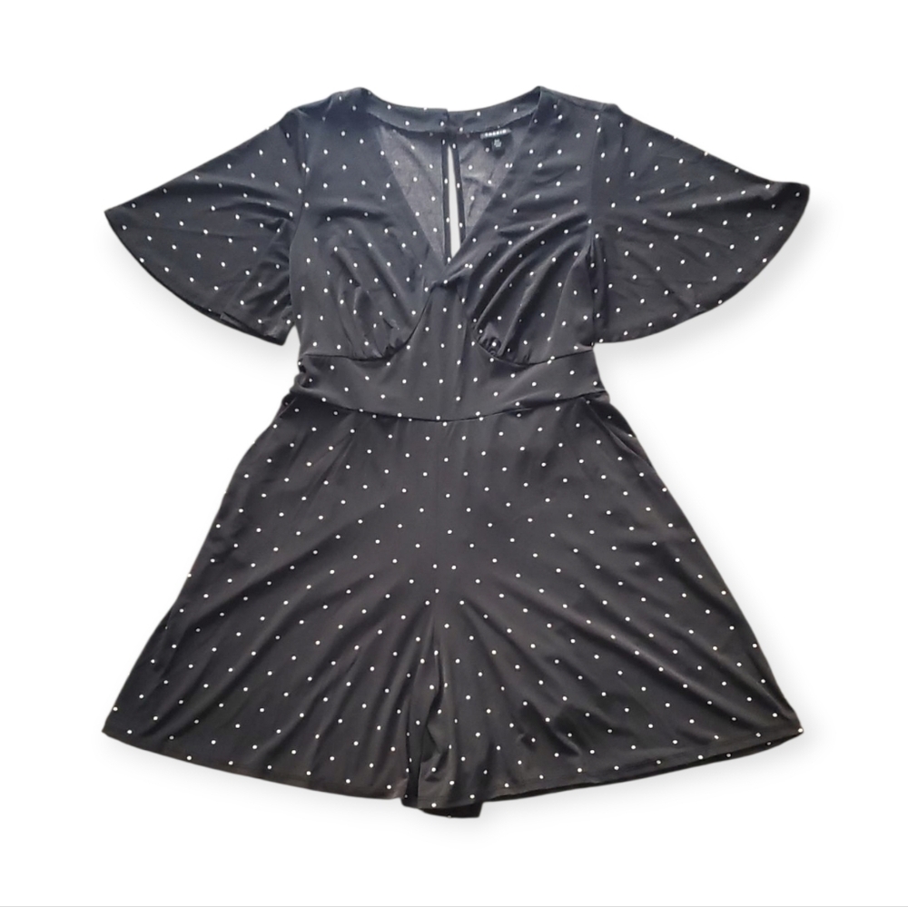 Torrid Black and White Polka Dot Romper